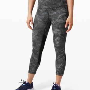 Women's Lululemon Pace Rival High Rise Crop Velocity Mesh Island Must Size 2